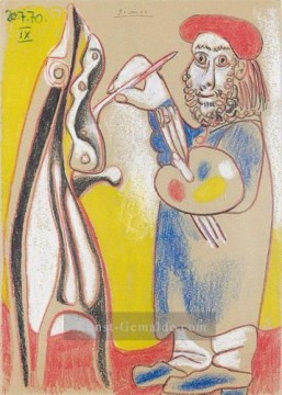 Le peintre 1970 Kubisten Ölgemälde